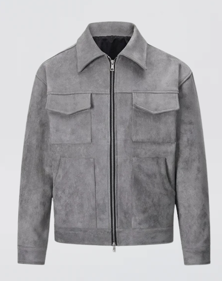 Grey Suede Jacket