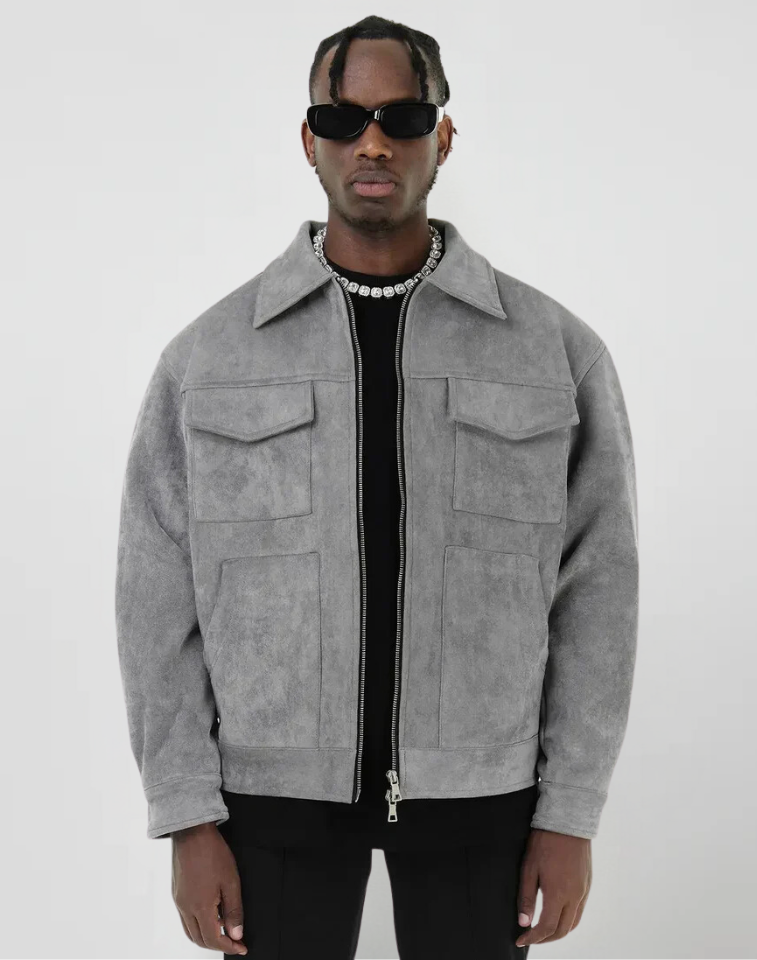 Grey Suede Jacket